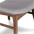 New Classic Furniture Oscar 5-Piece Wood Round Dining Table Set in Walnut/Gray