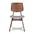 New Classic Furniture Oscar 5-Piece Wood Round Dining Table Set in Walnut/Gray