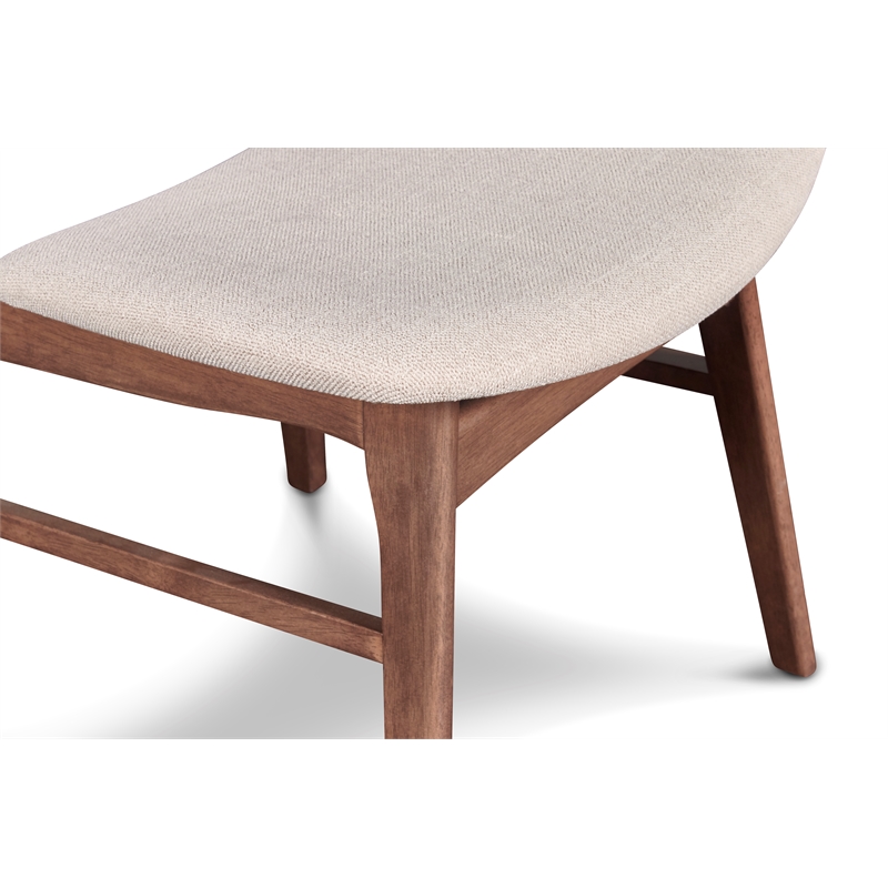 New Classic Furniture Oscar 5-Piece Wood Round Dining Table Set in Walnut/Beige