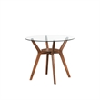 New Classic Furniture Oscar 5-Piece Wood Round Counter Table Set in Walnut/Teal