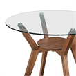 New Classic Furniture Oscar 5-Piece Wood Round Counter Table Set in Walnut/Gray