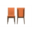 New Classic Furniture 5-Piece Wood Dining Set in Brown and Orange
