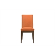 New Classic Furniture 5-Piece Wood Dining Set in Brown and Orange