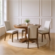 New Classic Furniture 5-Piece Wood Dining Set in Brown and Natural