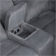 New Classic Furniture Teddy 3-Piece Fabric Power Sectional in Gray