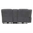New Classic Furniture Redondo 3-Piece Chenille Power Sectional in Dark Gray