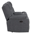 New Classic Furniture Redondo 3-Piece Chenille Power Sectional in Dark Gray