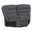 New Classic Furniture Redondo 3-Piece Chenille Power Sectional in Dark Gray
