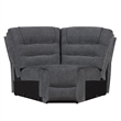 New Classic Furniture Redondo 3-Piece Chenille Power Sectional in Dark Gray