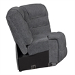 New Classic Furniture Redondo 3-Piece Chenille Power Sectional in Dark Gray