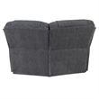 New Classic Furniture Redondo 3-Piece Chenille Power Sectional in Dark Gray