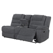 New Classic Furniture Redondo 3-Piece Chenille Power Sectional in Dark Gray