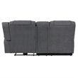 New Classic Furniture Redondo 3-Piece Chenille Power Sectional in Dark Gray