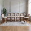 New Classic Furniture Amy Wood Counter Chair in Cherry (Set of 6)