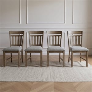 New Classic Furniture Harrisburg Wood Dining Chair in Walnut (Set of 4)