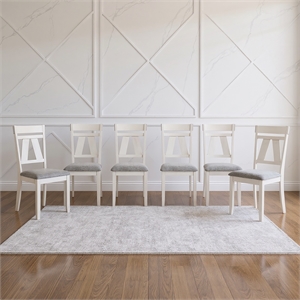 New Classic Furniture Maisie Wood Side Chair in White (Set of 6)