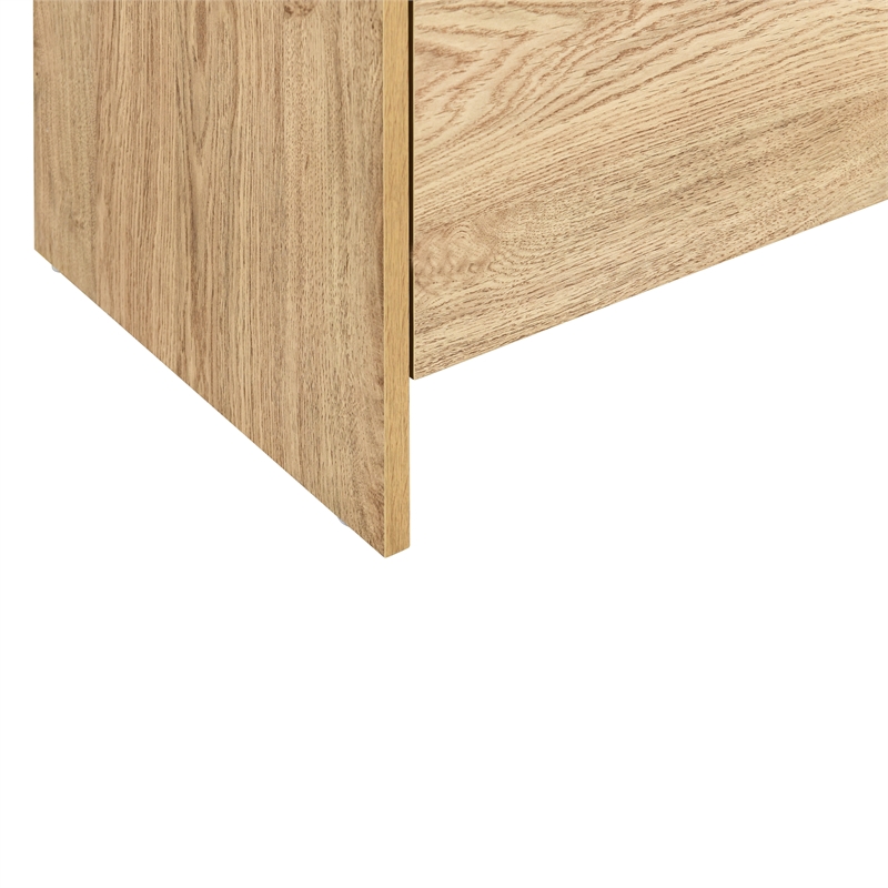 New Classic Furniture Mara Wood 2-Drawer End Table in Natural/Beige