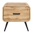 New Classic Furniture Rowan Wood 1-Drawer End Table in Natural/Beige