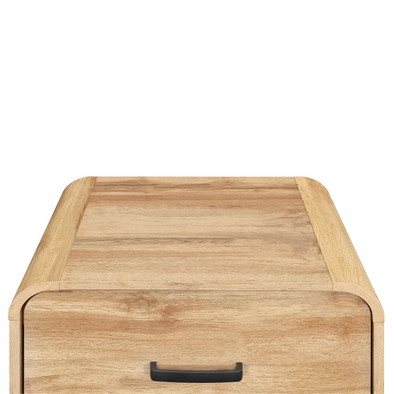 New Classic Furniture Rowan Wood 1-Drawer End Table in Natural/Beige