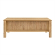 New Classic Furniture Thayer Wood Coffee Table with Two Drawers in Natural/Beige