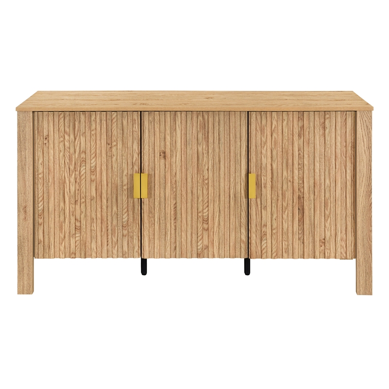 New Classic Furniture Thayer Wood Sideboard/TV Console in Natural/Beige