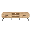 New Classic Furniture Rowan Wood Low Profile TV Console in Natural/Beige