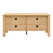 New Classic Furniture Thayer Wood TV Console with Two Doors in Natural/Beige