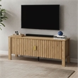 New Classic Furniture Thayer Wood TV Console with Two Doors in Natural/Beige