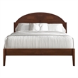 New Classic Furniture Rowland Wood Queen Platform Bed in Walnut