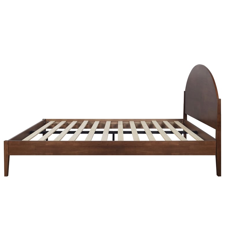 New Classic Furniture Rowland Wood Queen Platform Bed in Walnut