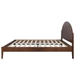 New Classic Furniture Rowland Wood Queen Platform Bed in Walnut