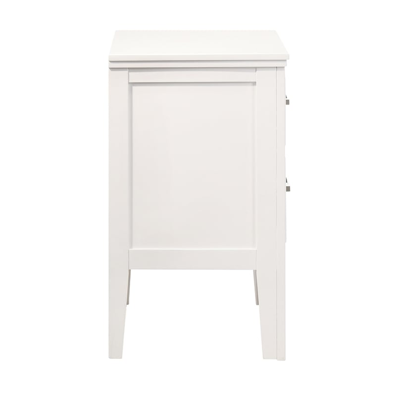 New Classic Furniture Andover Wood Nightstand in White (Set of 2)
