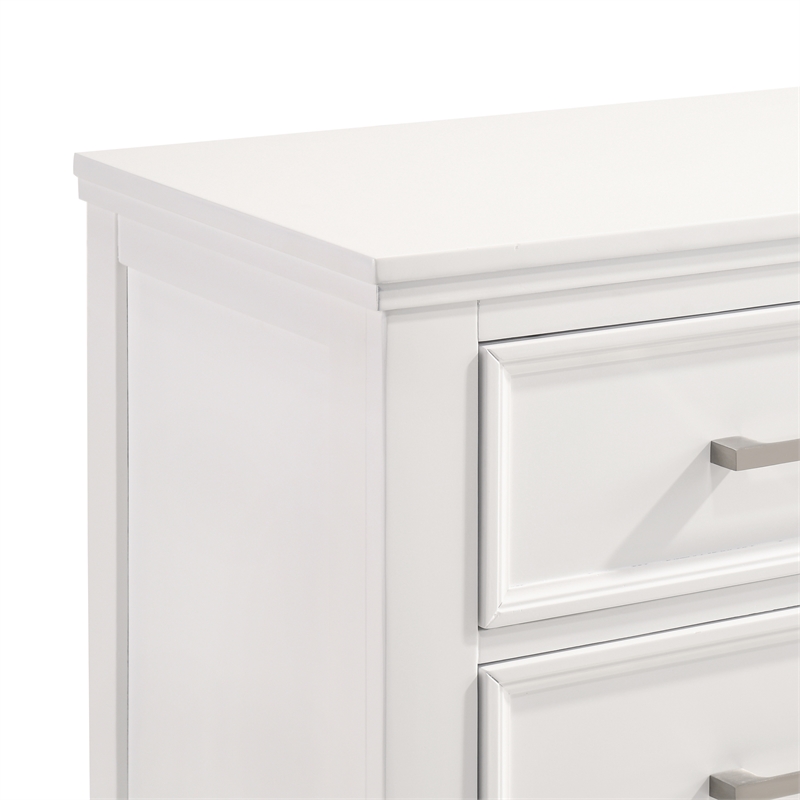 New Classic Furniture Andover Wood Nightstand in White (Set of 2)