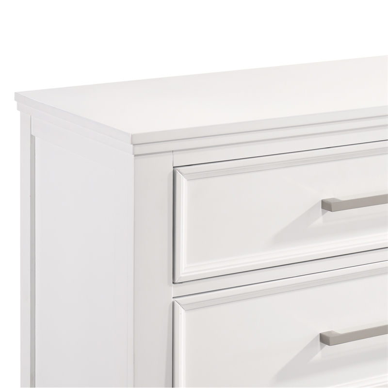 New Classic Furniture Andover 3-Pc Wood Bedroom Set with Chest in White