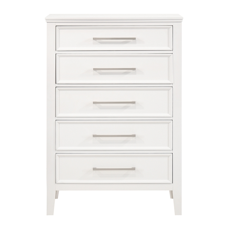New Classic Furniture Andover 3-Pc Wood Bedroom Set with Chest in White