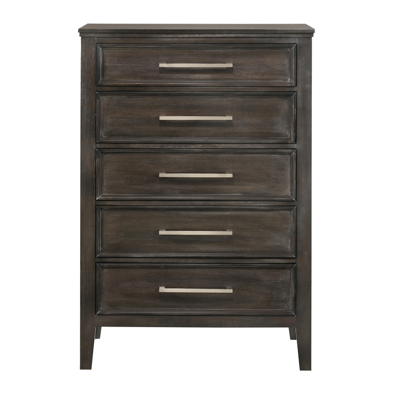 New Classic Furniture Andover 3-Pc Wood Bedroom Set with Chest in Nutmeg