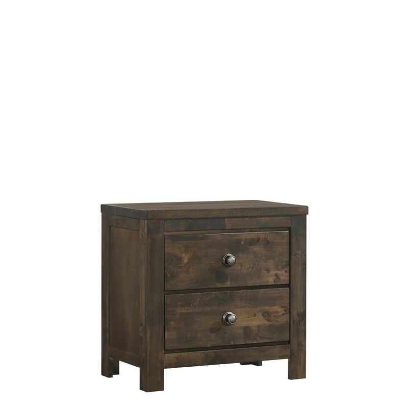 New Classic Furniture Blue Ridge Wood 2-Drawer Nightstand in Gray (Set of 2)