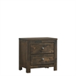 New Classic Furniture Blue Ridge Wood 2-Drawer Nightstand in Gray (Set of 2)