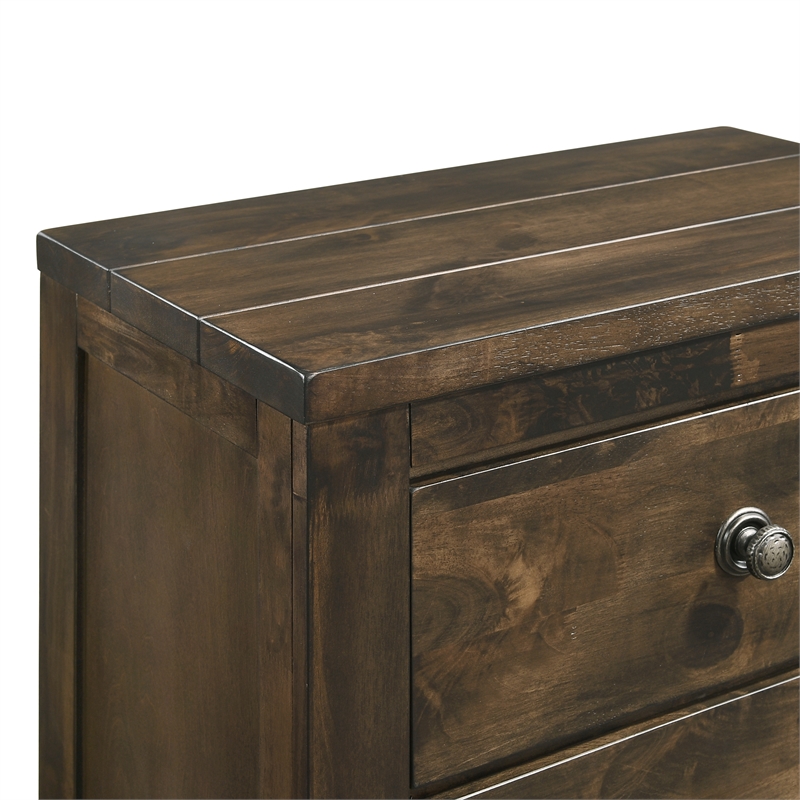 New Classic Furniture Blue Ridge 3-Piece Wood Chest with 2 Nightstands in Gray