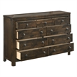 New Classic Furniture Blue Ridge 3-Piece Wood Dresser with 2 Nightstands in Gray