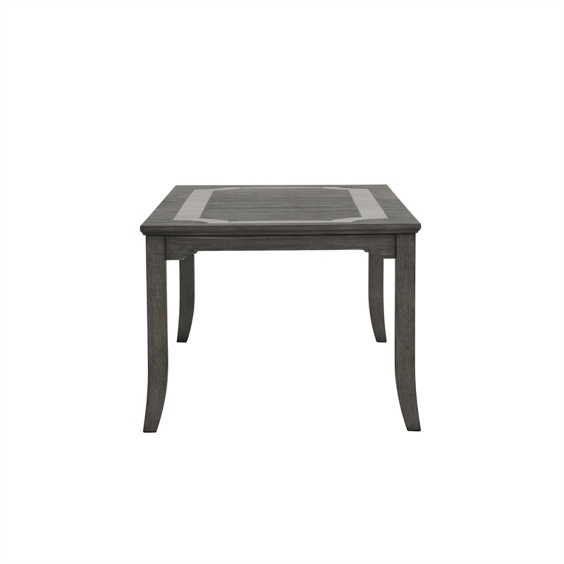 New Classic Furniture Lisbon Wood Rectangle Dining Table in Gray