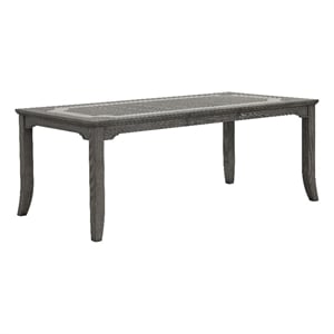 New Classic Furniture Lisbon Wood Rectangle Dining Table in Gray