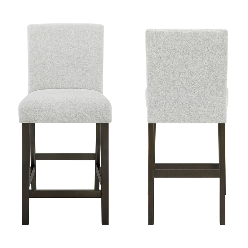 New Classic Furniture Carissa Wood Counter Chair in Stone Gray (Set of 2)