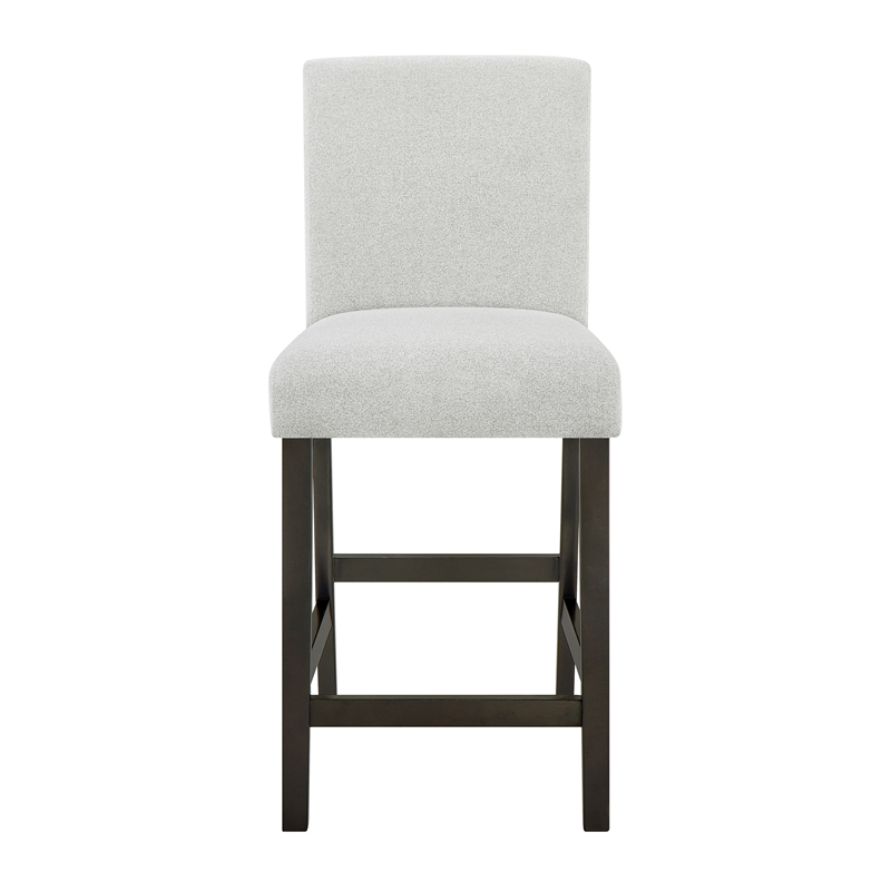 New Classic Furniture Carissa Wood Counter Chair in Stone Gray (Set of 2)