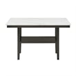New Classic Furniture Carissa Wood Rect Counter Table w Storage Shelf in White