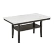 New Classic Furniture Carissa 5-Piece Wood Rectangle Dining Set in Stone Gray