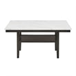 New Classic Furniture Carissa 6-Piece Wood Rectangle Dining Set in Stone Gray