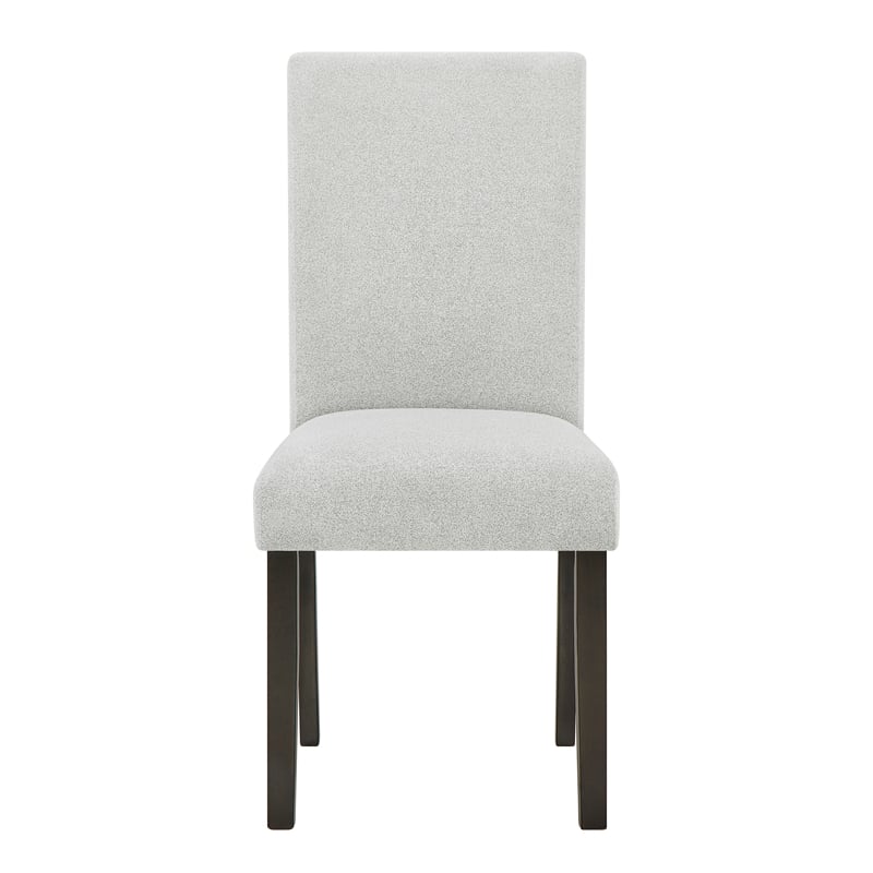 New Classic Furniture Carissa 6-Piece Wood Rectangle Dining Set in Stone Gray