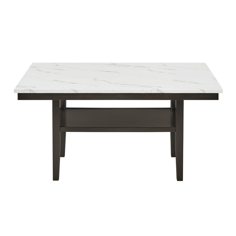 New Classic Furniture Carissa 7-Piece Wood Rectangle Dining Set in Stone Gray