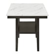 New Classic Furniture Carissa 6-Piece Wood Rectangle Counter Set in Stone Gray